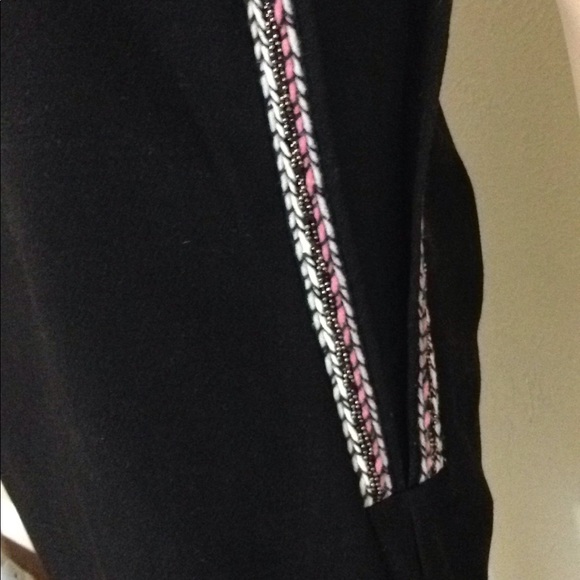 See You Soon Black Tunic Dress with Pink Edging - Picture 7 of 8